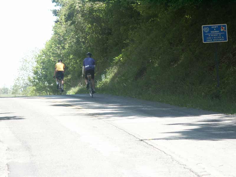 Two Cyclists on Blue Ridge Parkway