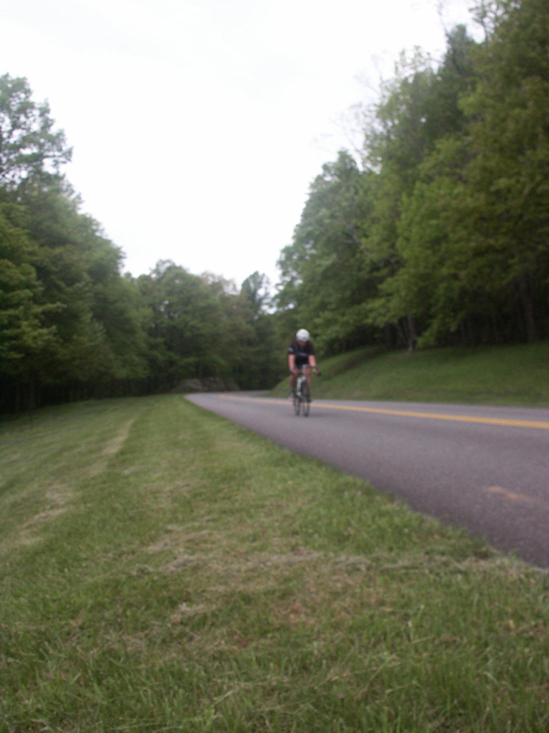 Cyclist on Parkway.