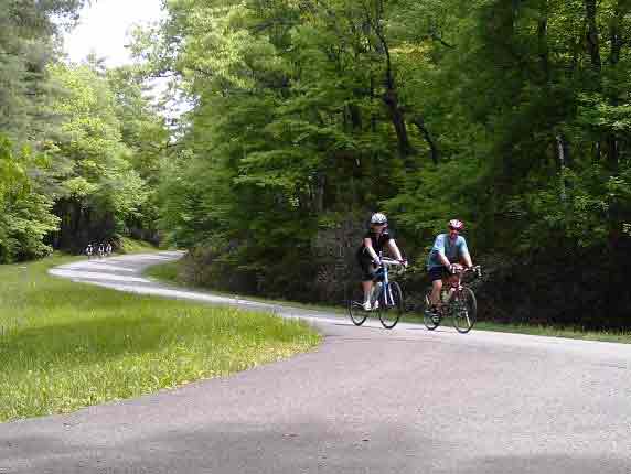 Two cyclists on Parkway