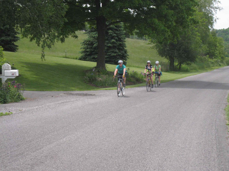 Cyclists on Rush Fork